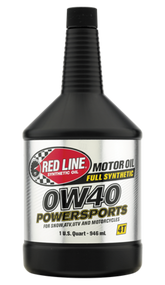 Red Line 0W40 Motor Oil Quart (For Four-Stroke Dirt Bikes/ATVs/Powersports Applications) - Single